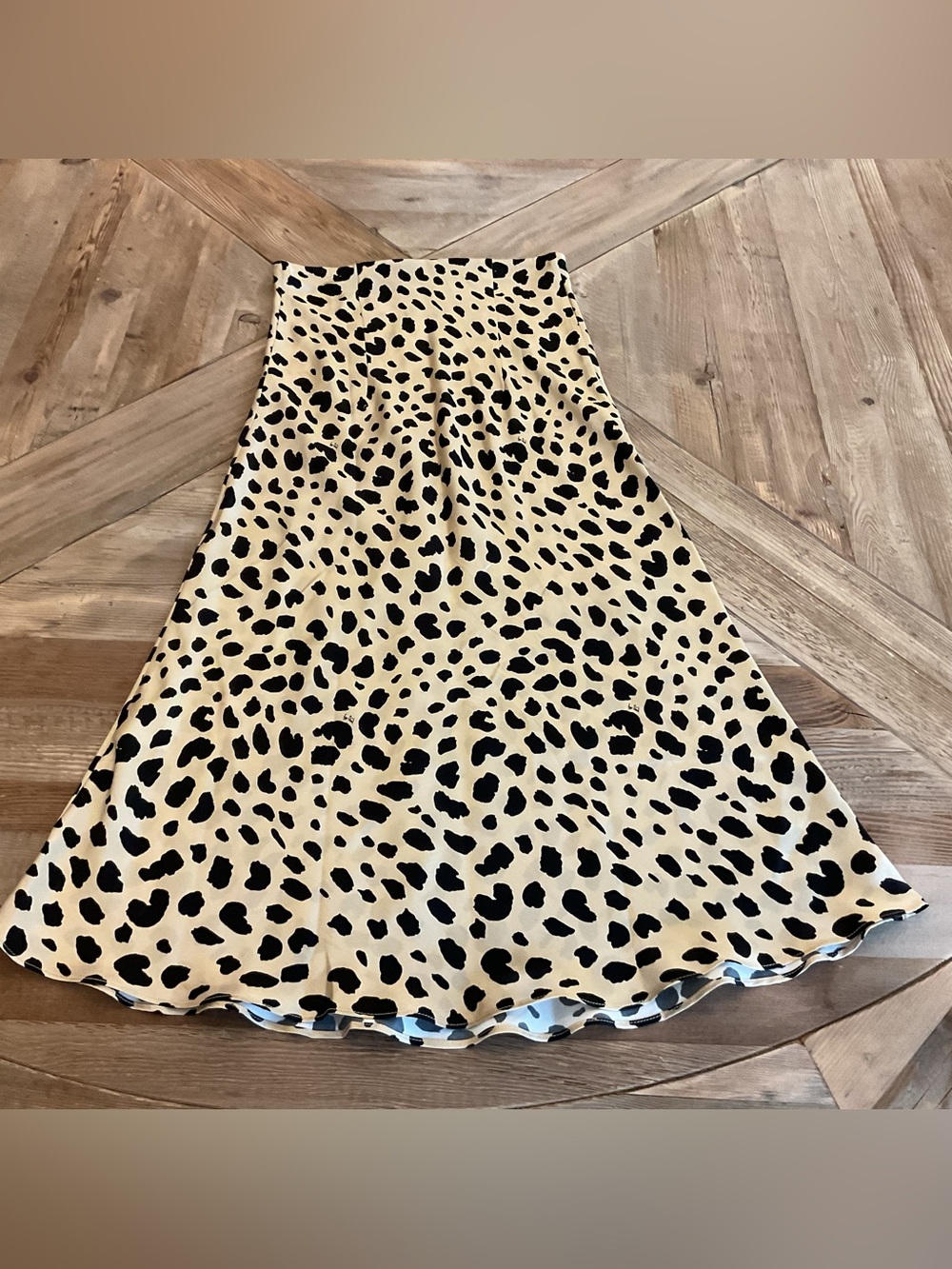 Réalisation Par Naomi Wild Things Leopard Print Silk Slip Midi Skirt XS - Picture 3 of 10